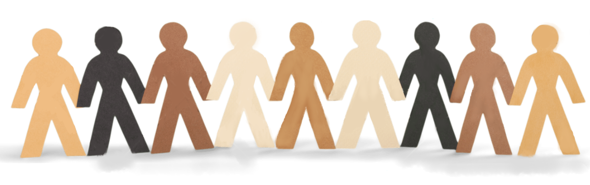 multicoloured stickmen