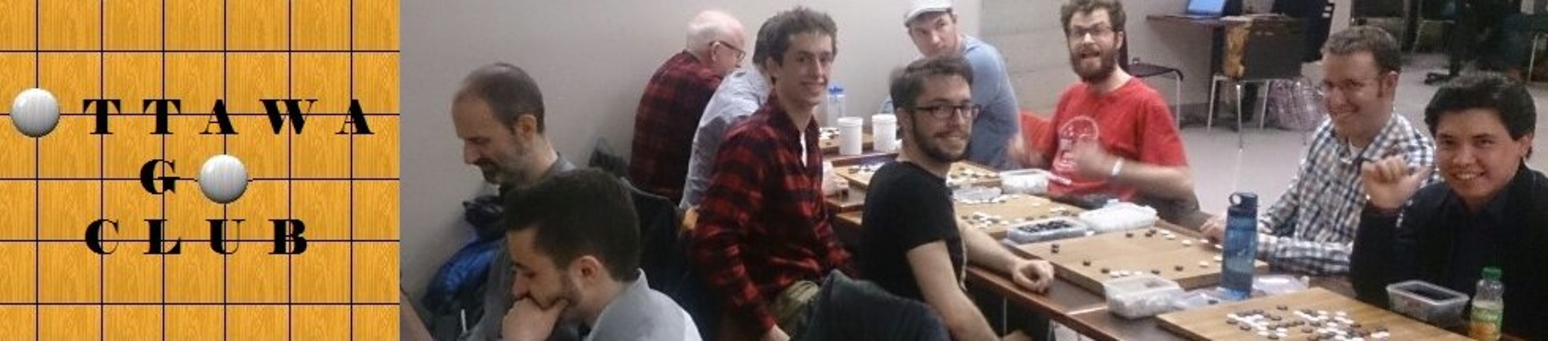 Men sitting playing go game