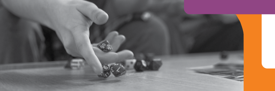 hand rolling dice