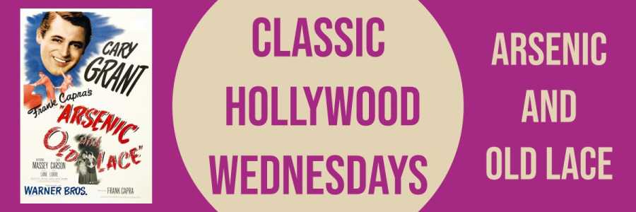 webcard with poster for Arsenic and Old Lace