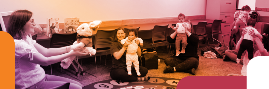 Parents and guardians with their babies at babytime