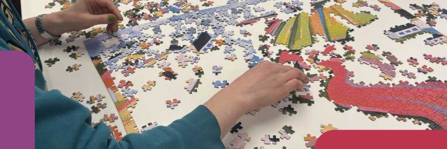 Person working on puzzle