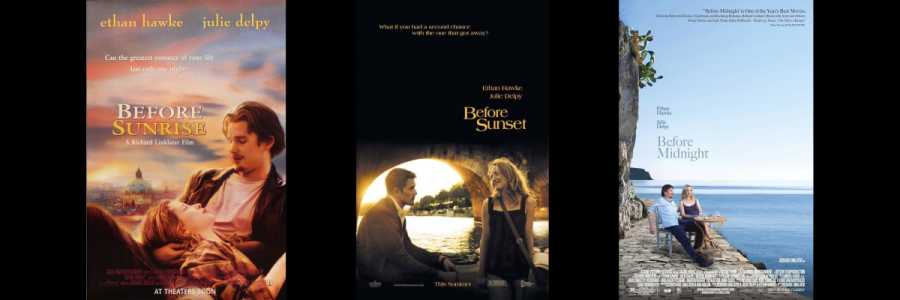 webcards with posters for Before trilogy