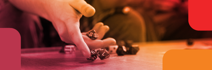 Hand rolling dice
