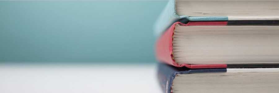 three books on the right stacked together