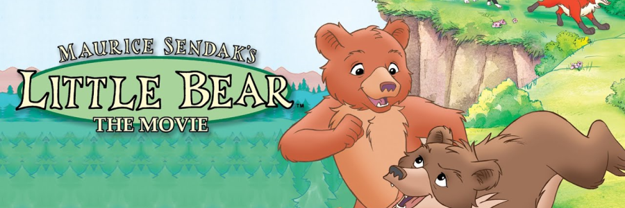 Cartoon of 2 little bears on a hillside