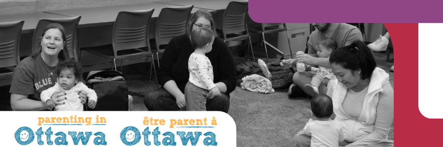 parents and children at the library