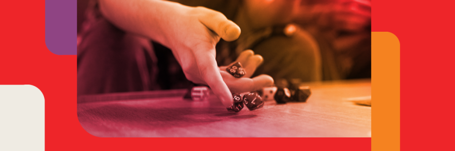 Image of someone playing dungeons and dragons