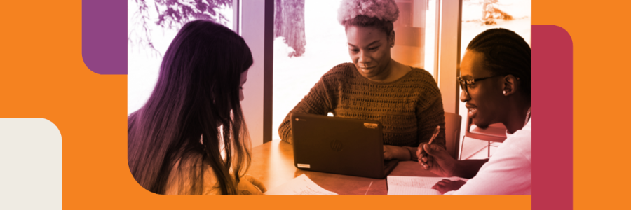 Image of teens studying in a group