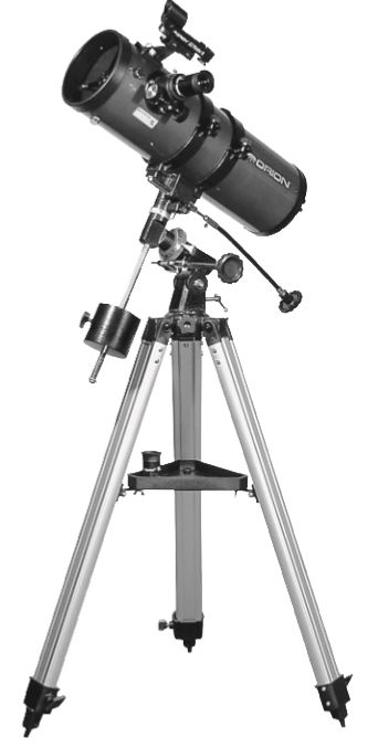 Orion Starblast 4.5 reflector telescope on a tripod